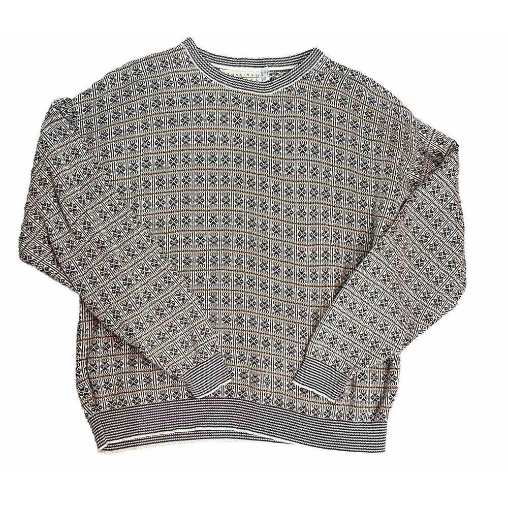 Vintage Crossings Fine Line Geneco Men's XL Golf USA Made Knit Sweater